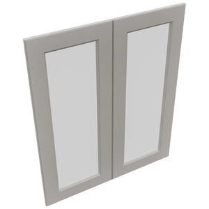 Fabuwood Fusion Nickel DS GDW3036 Wall Glass Door, Top View