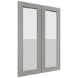 Fabuwood Fusion Nickel DS GDW3042 Wall Glass Door, Front View