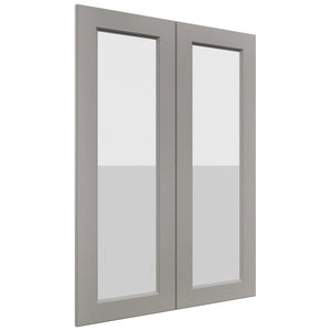 Fabuwood Fusion Nickel DS GDW3042 Wall Glass Door, Front View
