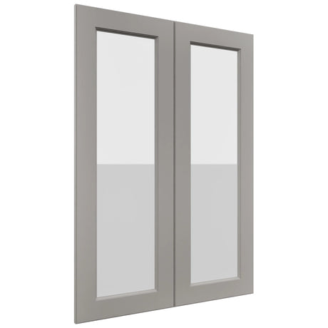 Fabuwood Fusion Nickel DS GDW3042 Wall Glass Door, Front View