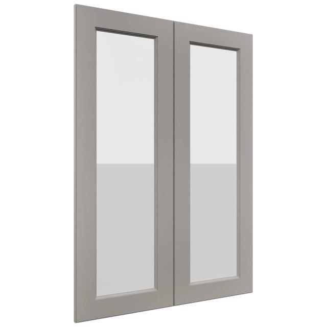 Fabuwood Fusion Nickel DS GDW3042 Wall Glass Door, Front View