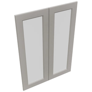 Fabuwood Fusion Nickel DS GDW3042 Wall Glass Door, Top View