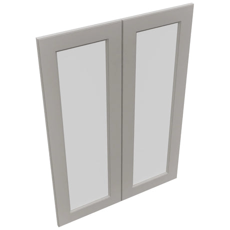 Fabuwood Fusion Nickel DS GDW3042 Wall Glass Door, Top View