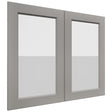 Fabuwood Fusion Nickel DS GDW3630 Wall Glass Door, Front View