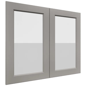 Fabuwood Fusion Nickel DS GDW3630 Wall Glass Door, Front View
