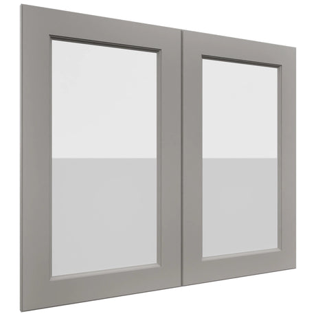 Fabuwood Fusion Nickel DS GDW3630 Wall Glass Door, Front View