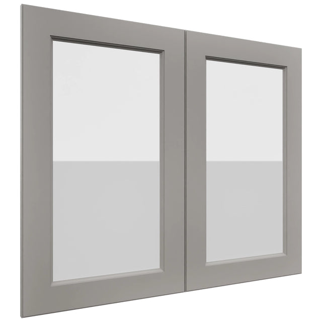 Fabuwood Fusion Nickel DS GDW3630 Wall Glass Door, Front View