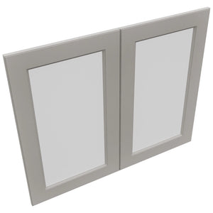Fabuwood Fusion Nickel DS GDW3630 Wall Glass Door, Top View