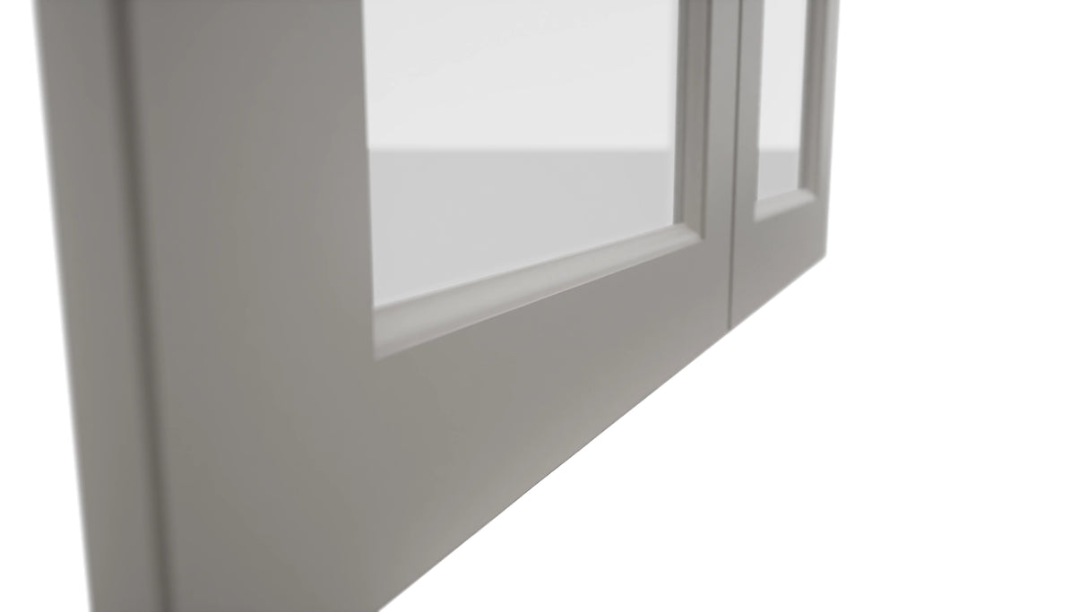 Fabuwood Fusion Nickel DS GDW3630 Wall Glass Door, Detail View
