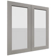 Fabuwood Fusion Nickel DS GDW3636 Wall Glass Door, Front View