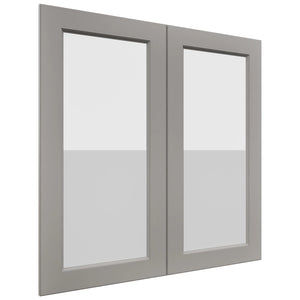 Fabuwood Fusion Nickel DS GDW3636 Wall Glass Door, Front View