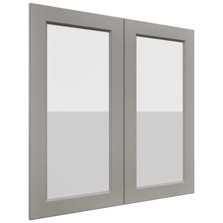 Fabuwood Fusion Nickel DS GDW3636 Wall Glass Door, Front View
