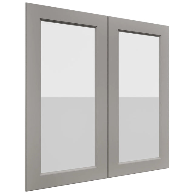 Fabuwood Fusion Nickel DS GDW3636 Wall Glass Door, Front View