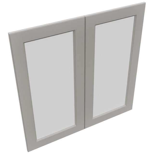 Fabuwood Fusion Nickel DS GDW3636 Wall Glass Door, Top View