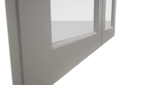 Fabuwood Fusion Nickel DS GDW3636 Wall Glass Door, Detail View