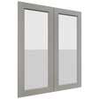 Fabuwood Fusion Nickel DS GDW3642 Wall Glass Door, Front View