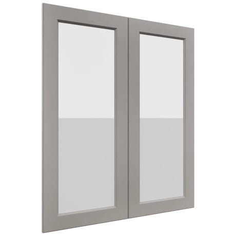 Fabuwood Fusion Nickel DS GDW3642 Wall Glass Door, Front View