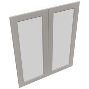 Fabuwood Fusion Nickel DS GDW3642 Wall Glass Door, Top View