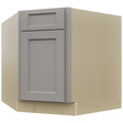 Fabuwood Fusion Nickel DSB36 Base Corner Diagonal Sink Cabinet, Front View