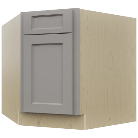 Fabuwood Fusion Nickel DSB36 Base Corner Diagonal Sink Cabinet, Front View