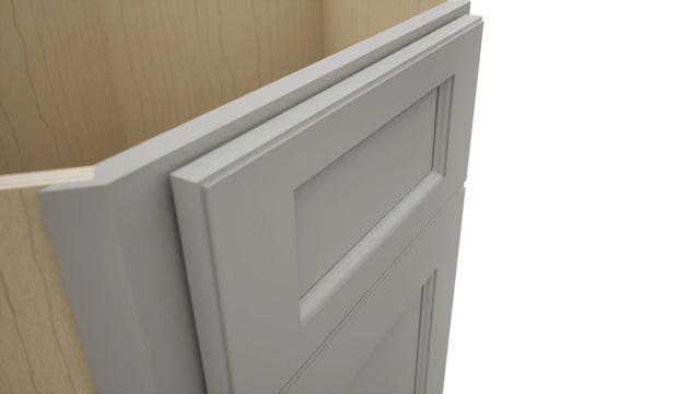 Fabuwood Fusion Nickel DSB36 Base Corner Diagonal Sink Cabinet, Detail View