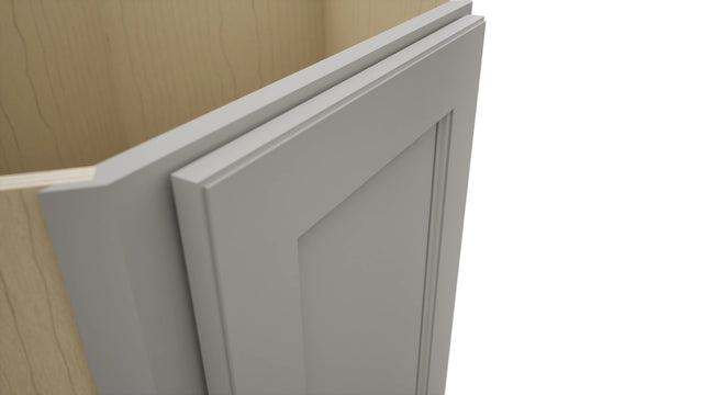 Fabuwood Fusion Nickel DSB36FD Base Corner Diagonal Sink Cabinet, Detail View