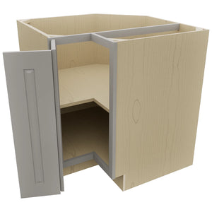 Fabuwood Fusion Nickel ERB33 Base Corner Easy Reach Cabinet, Open View