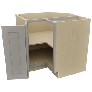 Fabuwood Fusion Nickel ERB36 Base Corner Easy Reach Cabinet, Open View
