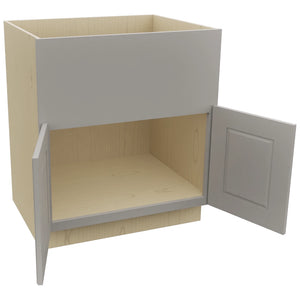 Fabuwood Fusion Nickel FS30 Base Farm Sink Cabinet, Open View