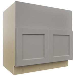 Fabuwood Fusion Nickel FS36 Base Farm Sink Cabinet, Front View