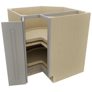 Fabuwood Fusion Nickel LSB33 Base Corner Lazy Susan Cabinet, Open View