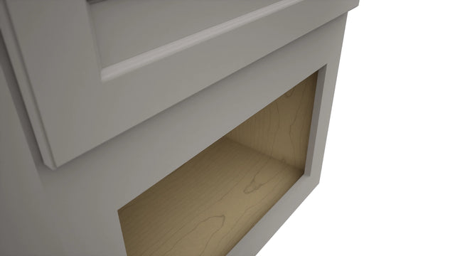 Fabuwood Fusion Nickel MC303021 Wall Microwave Cabinet, Detail View