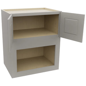 Fabuwood Fusion Nickel MC303621 Wall Microwave Cabinet, Open View