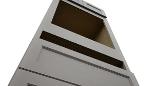 Fabuwood Fusion Nickel OC3384C Tall Oven Cabinet Combo, Detail View