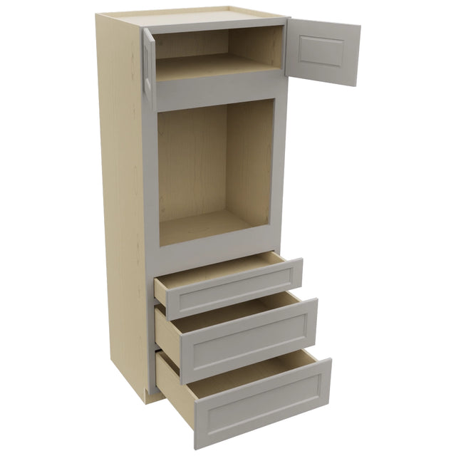Fabuwood Fusion Nickel OC3384S Tall Oven Cabinet Single, Open View