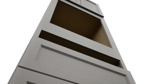 Fabuwood Fusion Nickel OC3396C Tall Oven Cabinet Combo, Detail View