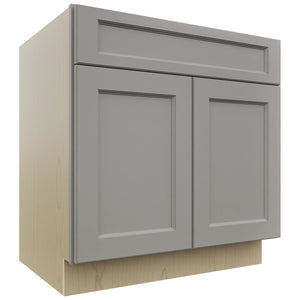 Fabuwood Fusion Nickel SB33SDF Base Sink Cabinet, Front View