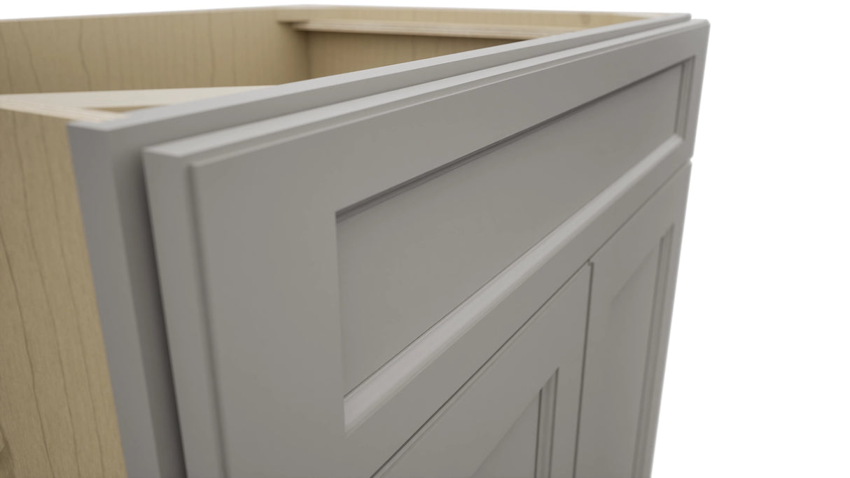 Fabuwood Fusion Nickel SB33SDF Base Sink Cabinet, Detail View