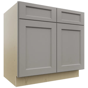 Fabuwood Fusion Nickel SB36 Base Sink Cabinet, Front View