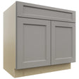 Fabuwood Fusion Nickel SB36SDF Base Sink Cabinet, Front View