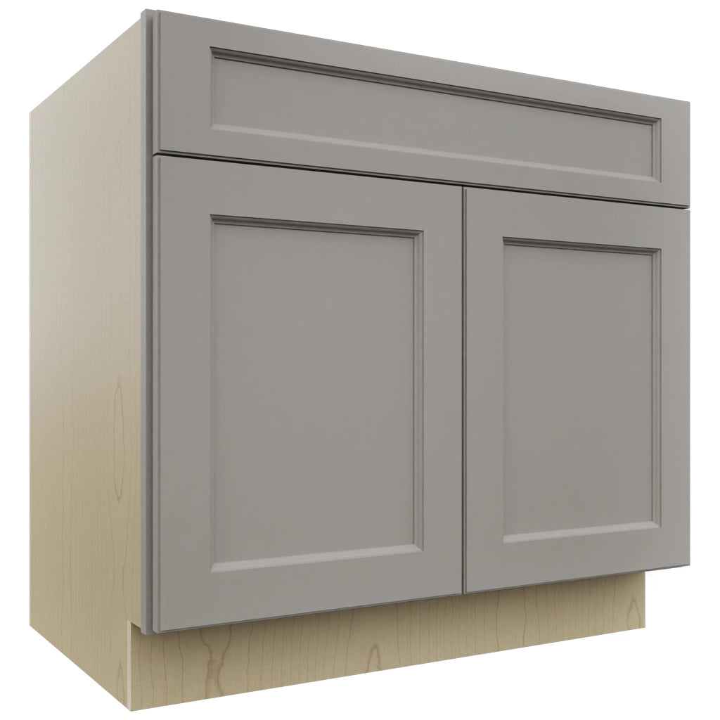 Fabuwood Fusion Nickel SB36SDF Base Sink Cabinet, Front View