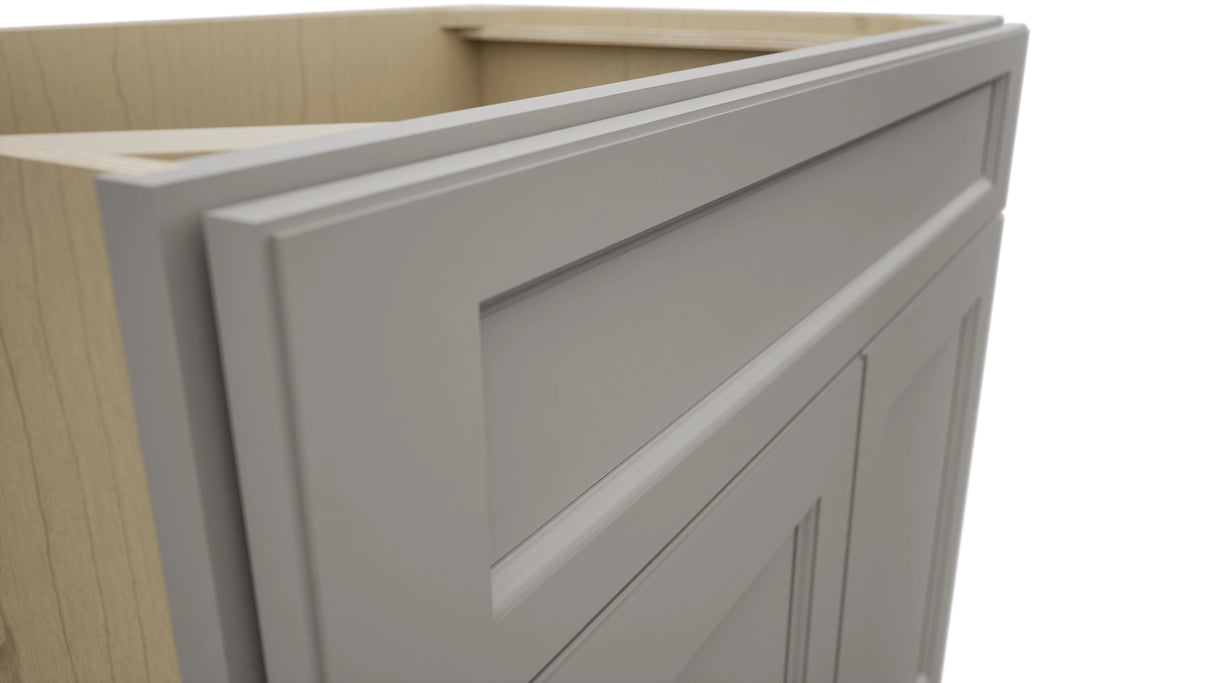 Fabuwood Fusion Nickel SB36SDF Base Sink Cabinet, Detail View