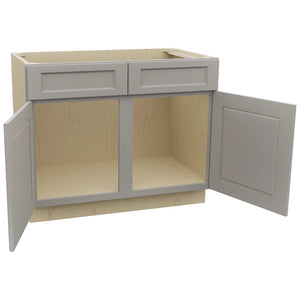 Fabuwood Fusion Nickel SB42 Base Sink Cabinet, Open View