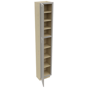 Fabuwood Fusion Nickel TP151290 Tall Pantry Cabinet, Open View