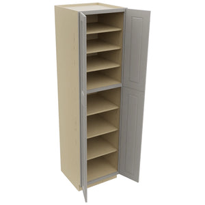 Fabuwood Fusion Nickel TP242490 Tall Pantry Cabinet, Open View