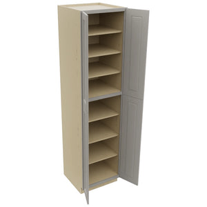 Fabuwood Fusion Nickel TP242496 Tall Pantry Cabinet, Open View