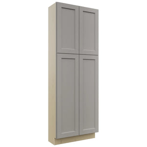 Fabuwood Fusion Nickel TP301284 Tall Pantry Cabinet, Front View