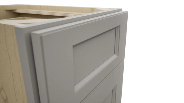 Fabuwood Fusion Nickel VB15-34 Vanity Base Standard Cabinet, Detail View