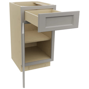 Fabuwood Fusion Nickel VB18-34 Vanity Base Standard Cabinet, Open View