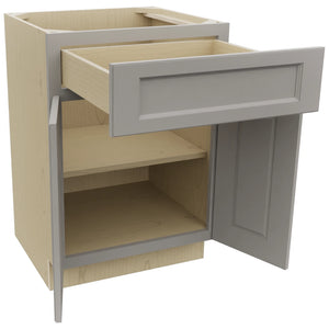 Fabuwood Fusion Nickel VB24-34 Vanity Base Standard Cabinet, Open View